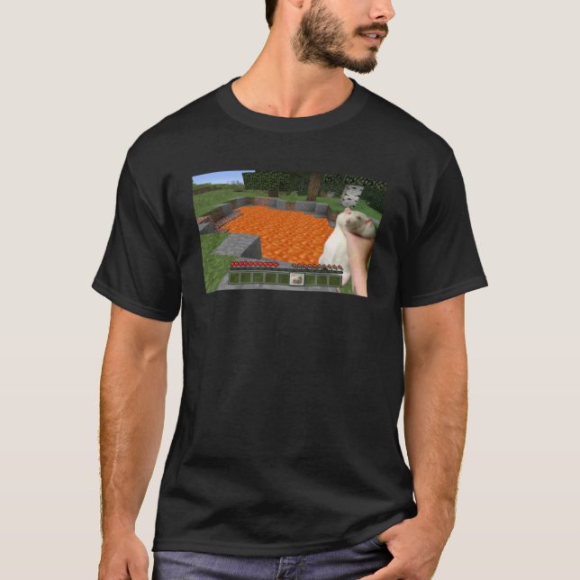 Cute Fat Rat Being Grabbed Meme T-Shirt (Front)