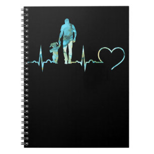 Cute Father Daughter Heartbeat Dad Child Bond Notebook