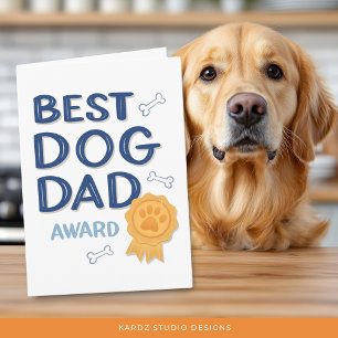 Cute Fathers Day Best Dog Dad Greeting Card