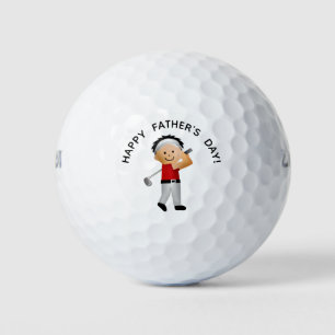 Cute Father's Day Golfer Dad Golf Balls