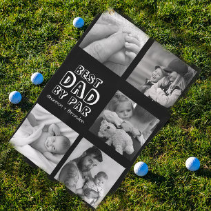 Cute Father's Day Photo Collage Golf Towel