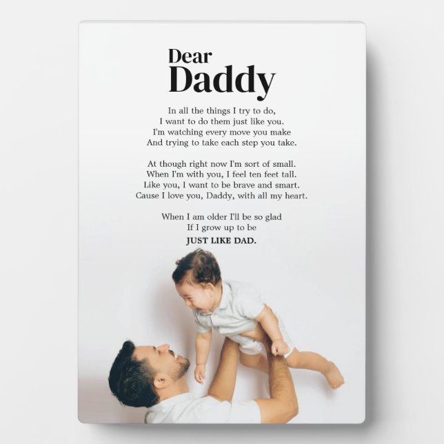 Cute Father's Day Quote from Son Plaque (Front)