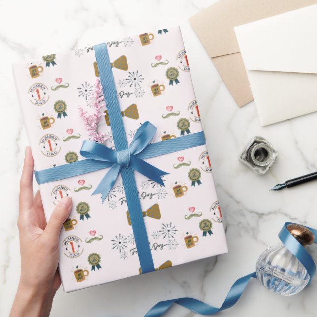 Cute Fathers Day  Wrapping Paper (Gifting)