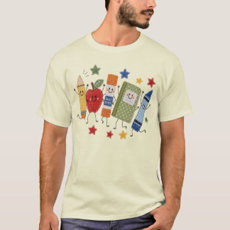 Cute Faux Patch Back To School Cute Supplies Gift T-Shirt