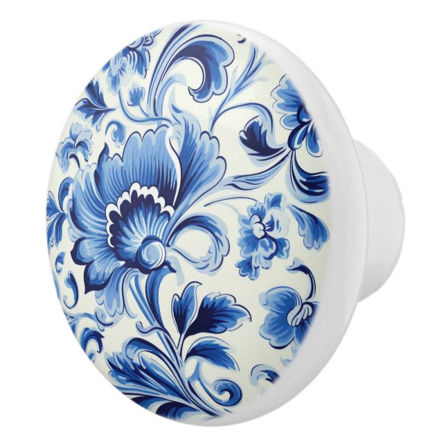 Cute faux tile Portuguese  Ceramic Knob (Right)