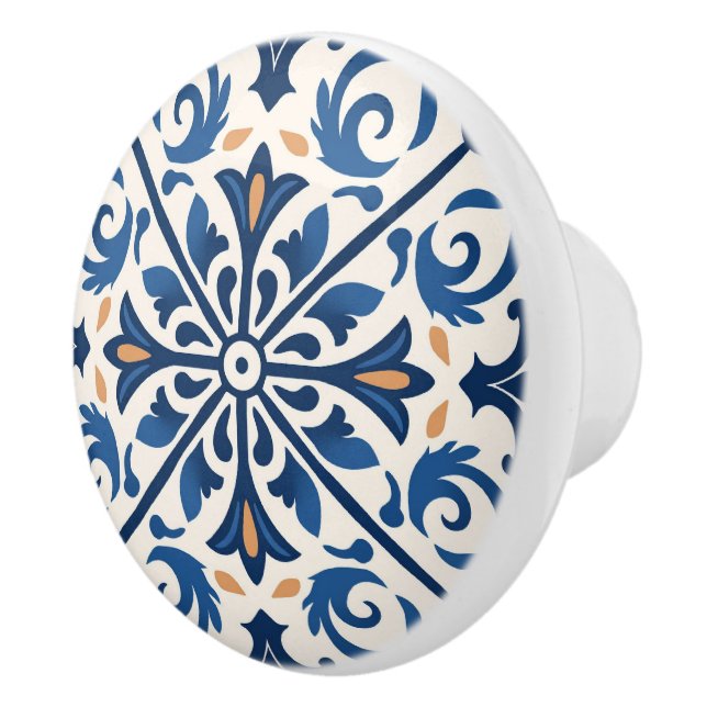 Cute faux tile Spanish  Ceramic Knob (Right)