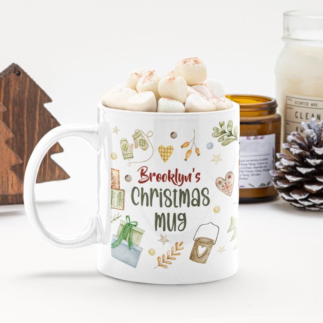 Cute 'favourite things' Personalised Christmas Coffee Mug (Creator Uploaded)