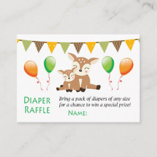 Cute fawn Diaper Raffle Tickets