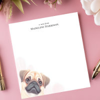 Cute Fawn Pug Dog Lover's Personalised