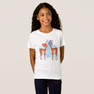 Cute fawns in winter T-Shirt