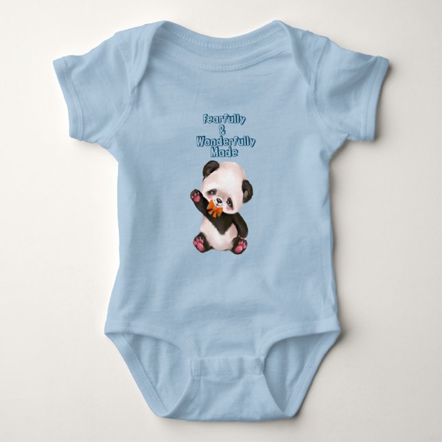 Cute Fearfully And Wonderfully Made Baby Bodysuit (Front)