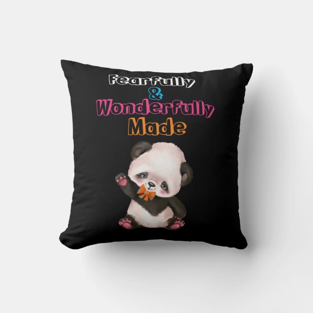 Cute Fearfully And Wonderfully Made   Cushion (Front)