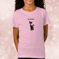 Cute Female Black Cat Pink Bow Green Eyes