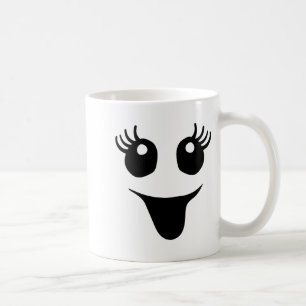 Cute Female Ghost Face Outfit For Halloween Costum Coffee Mug