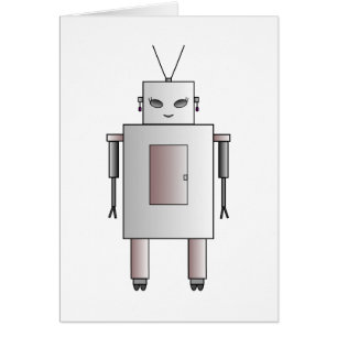Cute Female Robot Vintage Retro Funny