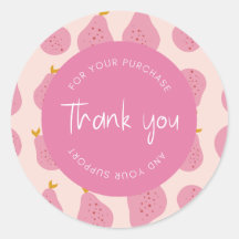 Cute Feminine Pear Pattern "Thank You" Packaging