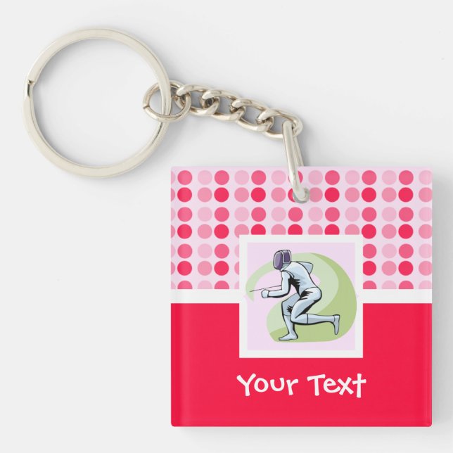Cute Fencing Key Ring (Front)