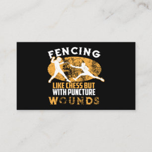 Cute Fencing Like Chess But With Puncture Wounds Business Card