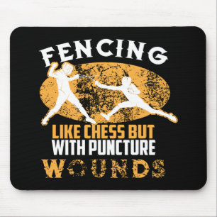 Cute Fencing Like Chess But With Puncture Wounds Mouse Pad