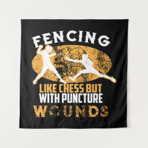 Cute Fencing Like Chess But With Puncture Wounds Tapestry