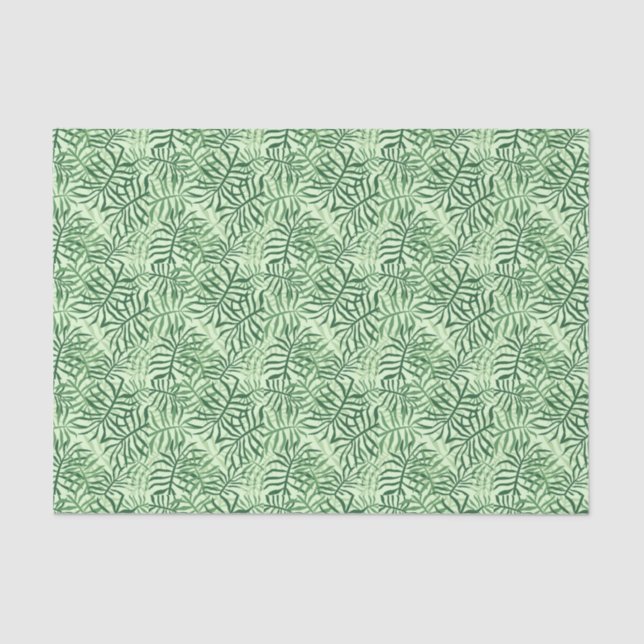 cute fern leaf tiled pattern  tissue paper (Front)