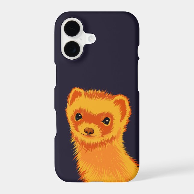 Cute Ferret Animal Lover iPhone Case (Back)