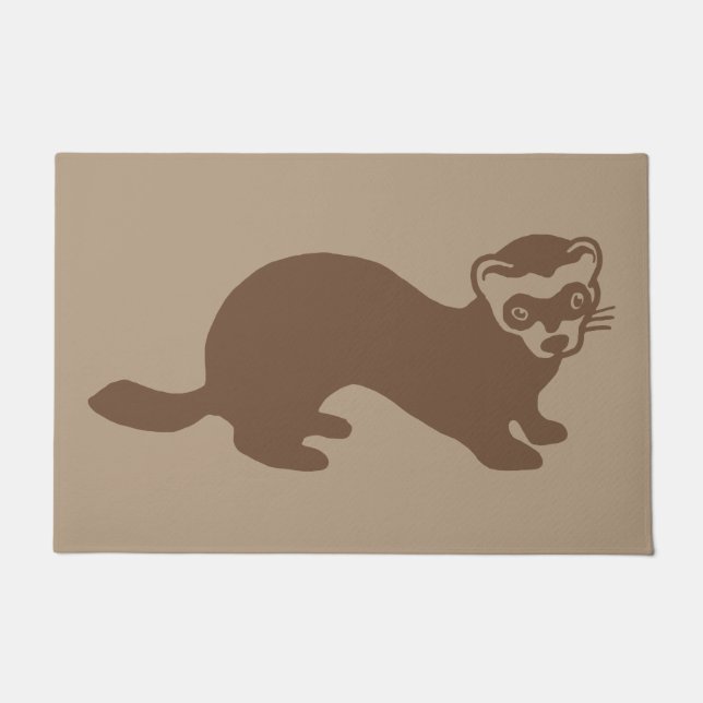 Cute Ferret Graphic Doormat (Front)