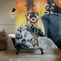 Cute Ferret Keys Cherub