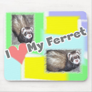 Cute Ferret Pictures Sayings and Quotes Mouse Pad