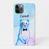 Cute Ferret Watercolor Funny Animal Name