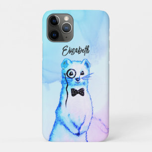 Cute Ferret Watercolor Funny Animal Name Case-Mate iPhone Case