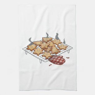 Cute Festive Christmas Cookies Holiday Baking Tea Towel