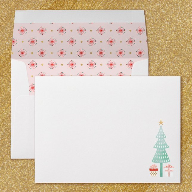 Cute Festive Christmas Envelope (A cute coordinating envelope for your "Oh what fun " themed Christmas Card.)