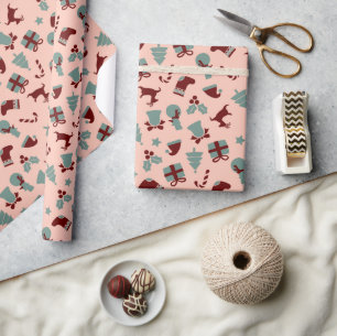 Cute Festive Christmas Gift Wrapping paper