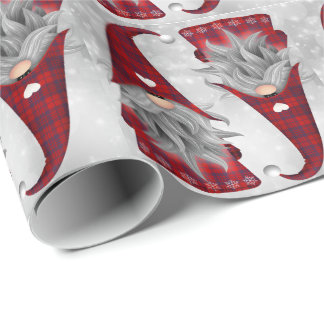 Cute Festive Christmas Gnome Holiday Wrapping Paper