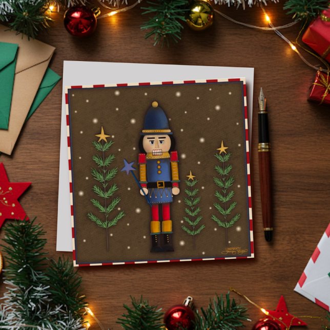 Cute Festive Christmas Nutcracker Holiday Card (Creator Uploaded)
