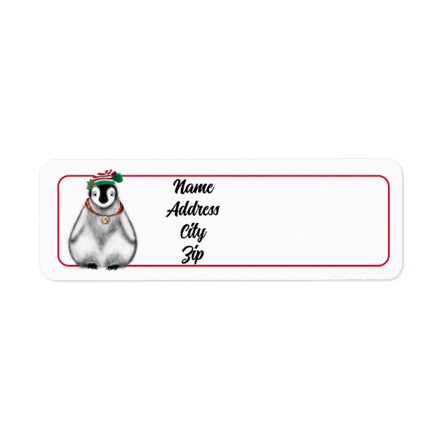 Cute festive holiday christmas Penguin  (Front)