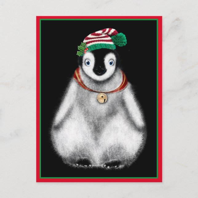 Cute festive holiday christmas Penguin  (Front)