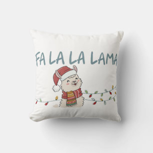 Cute Festive Llama Cushion