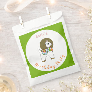 Cute festive pinata llama BIrthday party Favour Bags