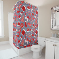 Cute Festive Red Illustrations Christmas Pattern