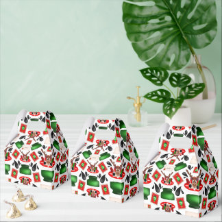 Cute Festive Red Kasky Christmas Reindeer Favour Box