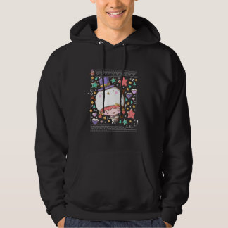 Cute festive snowman bubble head girl hoodie