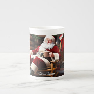 Cute Festive Vintage Traditional Christmas Bone China Mug
