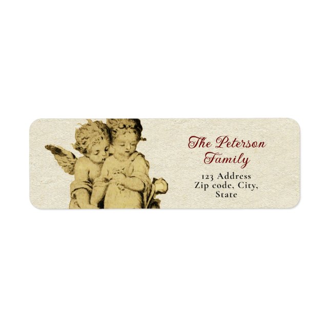 Cute Festive Vintage Victorian Angels Boy Girl (Front)