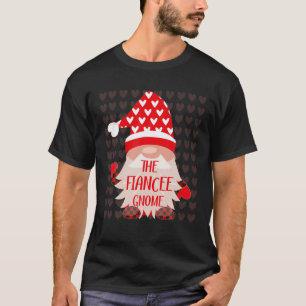 Cute Fiancee Gnome Family Matching Valentine's Day T-Shirt