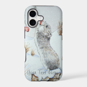 cute field mouse winter snow scene wildlife