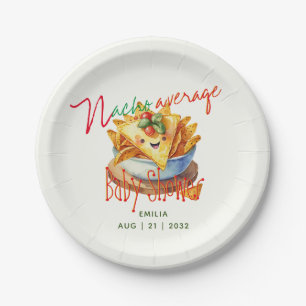 Cute Fiesta Nacho Average Baby Shower Custom Paper Plate