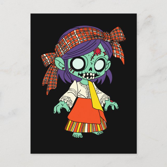 Cute Filipino Zombie Postcard (Front)