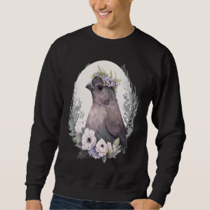 Cute Finch Bird Flower Crown Pet Birds 1 Sweatshirt